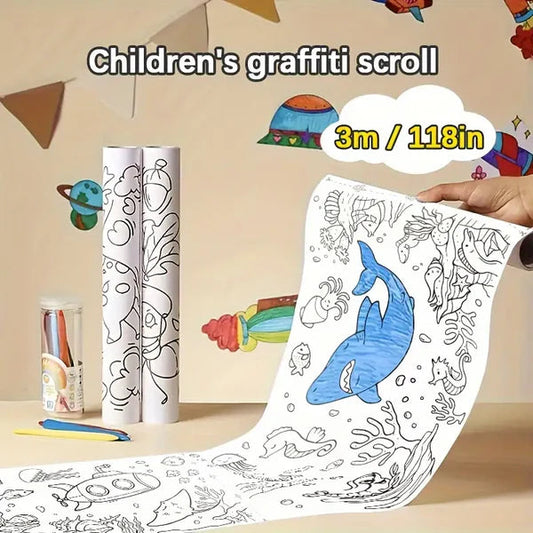 Reusable Doodle Art Roll - (Jungle Theme 2 meters)