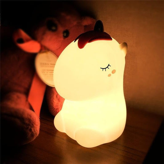 Kawaii Unicorn Night Light- Rechargeable Silicone Lamp